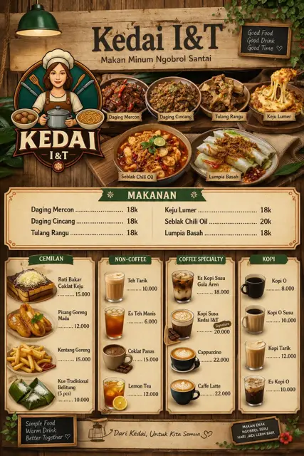 Menu Kedai iTAP
